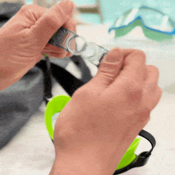 PawLi Schwimmbrille mit Clip-Befestigung